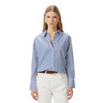 Nautica Kadın Mavi Oversize Çizgili Gömlek-57W212T.4VG M