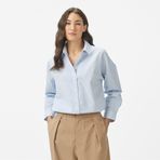 Nautica Kadın Mavi Regular Fit Çizgili Gömlek-55W057T.45K XL
