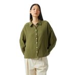 Nautica Kadın Yeşil Oversize Fit Gömlek-55W072T.30G XL