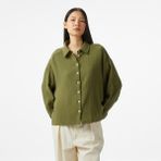 Nautica Kadın Yeşil Oversize Fit Gömlek 55W072T.30G - XS - 30G-Yeşil