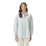 Nautica Kadın Yeşil Regular Fit Çizgili Gömlek-55W057T.3GM S