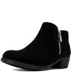 Nautica Women's Ankle Boot Dress Bootie With Side Zipper-Alara-Black Micro-8.5