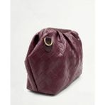 Nauve Kadın Örgü Dokulu Büzgülü Omuz Çantası - 35*15 - 931Bordo