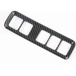 Navara NP300 2016-2021 Karbon Fiber Araba Far Anahtarı Düğme Kapağı Trim Dekoratif Çerçeve Aksesuarları (Yurt Dışından) - Set - Siyah