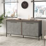 Navaris E Ofis Konsol Klasör Dolabı Metal Ayaklı Kahve-Beton-Antrasit Nav5-Cga