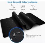 Navidata Düz Siyah Oyuncu Mouse Pad 70X30 cm Kaymaz Dikişli