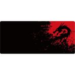 Navidata Rakoon 70X30 cm Kaymaz Dikişli Oyuncu Mouse Pad - Kırmızı - Siyah