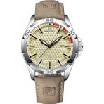 Naviforce Analog Erkek Kol Saati, Açık Kahverengi Deri Kayış, Altın Rengi Kadran