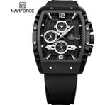 Naviforce Analog Mat Siyah Silikon Kayışlı Kol Saati