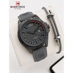 Naviforce Deri Kordon İtalyan Tasarım Bileklik Hediyeli 3 ATM Suya Dayanıklı Erkek Kol Saati N8023D1 E.NK.8023.S1