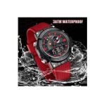 Naviforce Digital Analog Kırmızı Silikon Kayışlı Kol Saati