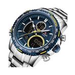 NAVİFORCE DİJİTAL ANALOG ALARM VE AYDINLATMALI ERKEK KOL SAATİ