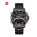NAVİFORCE DİJİTAL ANALOG DİJİTAL EKRAN MAVİ LED AYDINLATMALI ERKEK KOL SAATİ