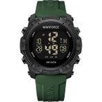 Naviforce Dijital Yeşil Silikon Kordon Unisex Kol Saati NF7104