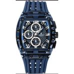 Naviforce Erkek Izle Moda Spor Dikdörtgen Kol Saatleri (Kronograf/su Geçirmez/aydınlık/takvim) Erkekler Için Silikon Kayış Kuvars Izle - mavi