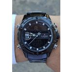 NAVİFORCE SİYAH ÇELİK KASA VE KORDON ALARMLI KRONOMETRELİ DİJİTAL ANALOG ERKEK KOL SAATİ