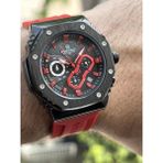 Naviforce Yeni Model Spor Kronometreli Takvimli Erkek Kol Saati - Kırmızı