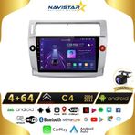 Navistar Citroen C4 2004-2011 Model 4 GB + 64 GB Android 13 Kablosuz Carplay Navigasyon Multimedya Sistemi