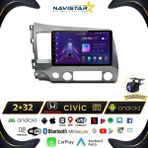 Navistar Honda Civic 2005-2012 Model 2 GB + 32 GB Android 13 Kablosuz Carplay Navigasyon Multimedya Sistemi