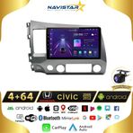 Navistar Honda Civic 2005-2012 Model 4 GB + 64 GB Android 13 Kablosuz Carplay Navigasyon Multimedya Sistemi