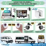 Navistar Uzaktan İzlemeli 4 Kameralı Wifi 4G 1 TB Hard Disk 7 inç Ekranlı Araç Kamera Seti