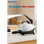 Navpro Buharlı Temizlik Makinası 2445 W Beyaz Renk Ev ve Ofis Temizliği için Aksesuarlar