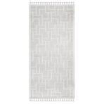 Nawada Krem Geometrik Polip Modern Geometrik Etnik Desenli Boho Makinada Yıkanabilir Hav Toz Vermez Leke Tutmaz Kaymaz Taban Dijital Makine Baskı Halı Oturma Odası Salon Yolluk Koridor Mutfak Halısı