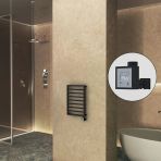 Naxos Elektrikli Havlupan 450X655 Siyah Mat (Ktx3 Termostat) 300W
