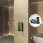 NAXOS Elektrikli Havlupan 450x655 Siyah Mat (Thesis Termostat) 300W