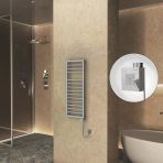 NAXOS Elektrikli Havlupan 500x1193 Gri 7012 Texture (KTX1 Termostat) 600W Spiral Kablolu