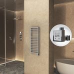 NAXOS Elektrikli Havlupan 500x1193 Gri 7012 Texture (KTX3 Termostat) 600W