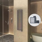 NAXOS Elektrikli Havlupan 500x1655 Antrasit Texture (KTX3 Termostat) 600W