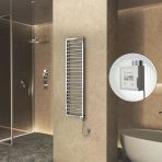 NAXOS Elektrikli Havlupan 500x1655 Krom (KTX3 Termostat) 600W Spiral Kablolu
