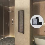 NAXOS Elektrikli Havlupan 500x1655 Siyah Mat (KTX3 Termostat) 600W