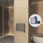 NAXOS Elektrikli Havlupan 800x578 Antrasit Texture (KTX3 Termostat) 300W