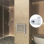 NAXOS Elektrikli Havlupan 800x578 Beyaz Mat (Thesis Termostat) 300W