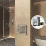 NAXOS Elektrikli Havlupan 800x578 Gri 7012 Texture (KTX3 Termostat) 300W