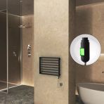 Naxos Elektrikli Havlupan 800X578 Siyah Mat (Onoff Düğmeli) 300W