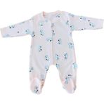 Nayinom Köpek Desenli Unisex Patikli Tulum - Açık Somon - 3 - 6 Ay