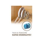 Naylodas 1.kalite Metal Krom Tava Ve Tencere Kapağı Düzenleyici