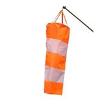 Naylon Rüzgâr Çorabı, Yansıtıcı Dış Mekan Rip-S Rüzgar Gülü Turuncu 0.8/1/1.5/2m(Orange White,1.0M)