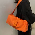 Naylon Spor Salonu Çantası Duffle Çanta Hafta Sonu Gecelik Omuz Çantası Çanta-Turuncu (Yurt Dışından)