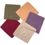 Naz İpek Flamlı 5'li Paket Pamuklu Yazma Eşarp 100X100CM - Bordo