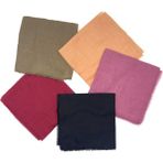 Naz İpek Flamlı 5'li Paket Pamuklu Yazma Eşarp 100X100CM - Kırmızı