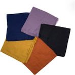 Naz İpek Flamlı 5'li Paket Pamuklu Yazma Eşarp 100X100CM - Lacivert