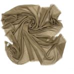 Naz İpek Flamlı Pamuklu Yazma Eşarp 100X100CM - Hardal