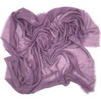 Naz İpek Flamlı Pamuklu Yazma Eşarp 100X100CM - Lila