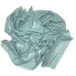 Naz İpek Flamlı Pamuklu Yazma Eşarp 100X100CM - Petrol Yeşili