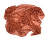 Naz Ipek Flamlı Pamuklu Yazma Eşarp 100X100CM - Turuncu