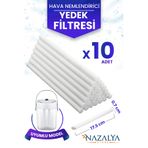 Nazalya H2o 2Litre Hava Nemlendirici Buhar Makinesi Filtresi 10 Adet Uyumlu 17.5x0,7cm